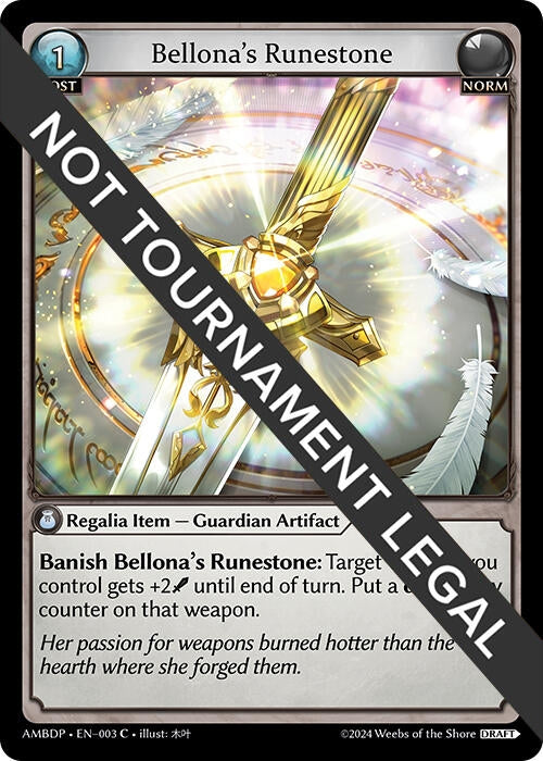 Image for Bellona's Runestone (003) (Mortal Ambition Draft Pack) (AMBDP) - Grand Archive TCG