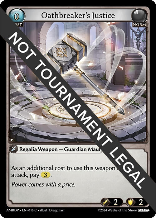 Image for Oathbreaker's Justice (016) (Mortal Ambition Draft Pack) (AMBDP) - Grand Archive TCG