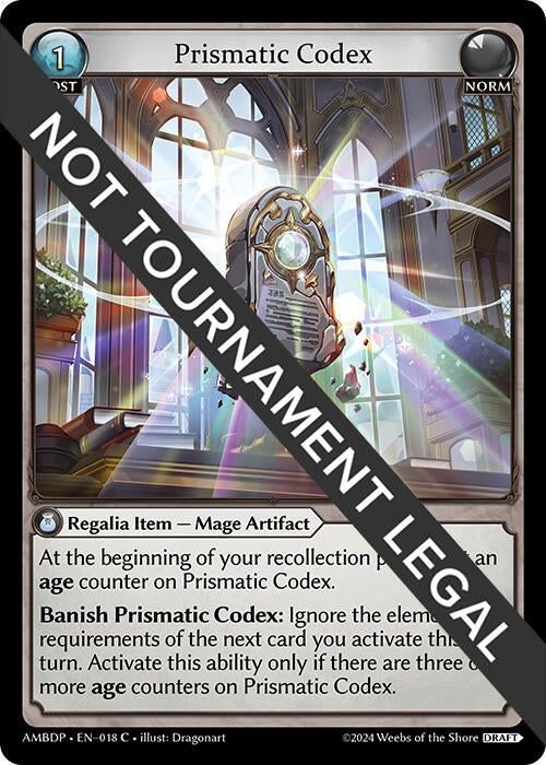 Image for Prismatic Codex (018) (Mortal Ambition Draft Pack) (AMBDP) - Grand Archive TCG