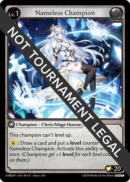 Image for Nameless Champion (Cleric/Mage) (001) (Mortal Ambition Draft Pack) (AMBDP) - Grand Archive TCG