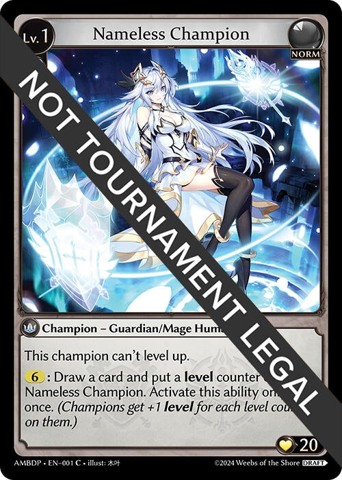 Image for Nameless Champion (Guardian/Mage) (001) (Mortal Ambition Draft Pack) (AMBDP) - Grand Archive TCG