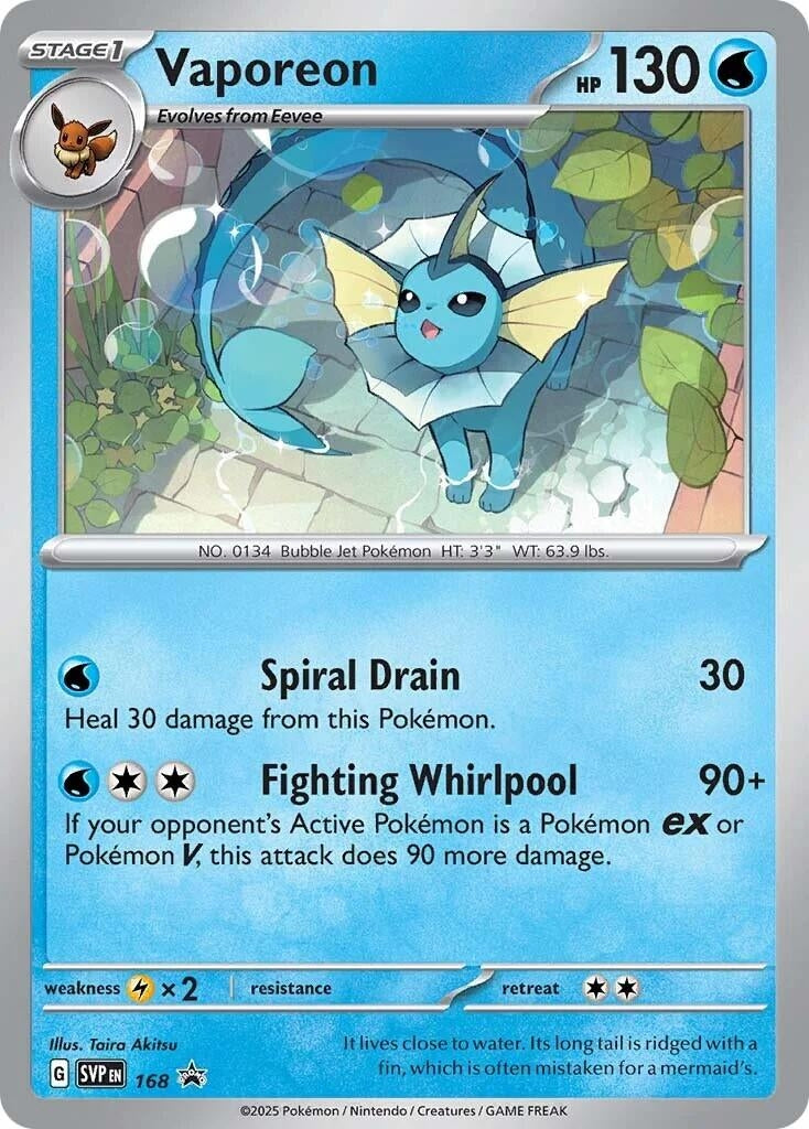 Image for Vaporeon - 168 (Cosmos Holo) (168) (SV: Scarlet & Violet Promo Cards) (SVP) - Pokemon