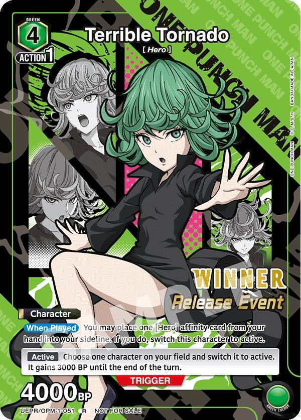 Image for Terrible Tornado (Release Event Winner) (UEPR/OPM-1-051) (UE06BT: One Punch Man Release Event Cards) (UE06BT_RE) - Union Arena