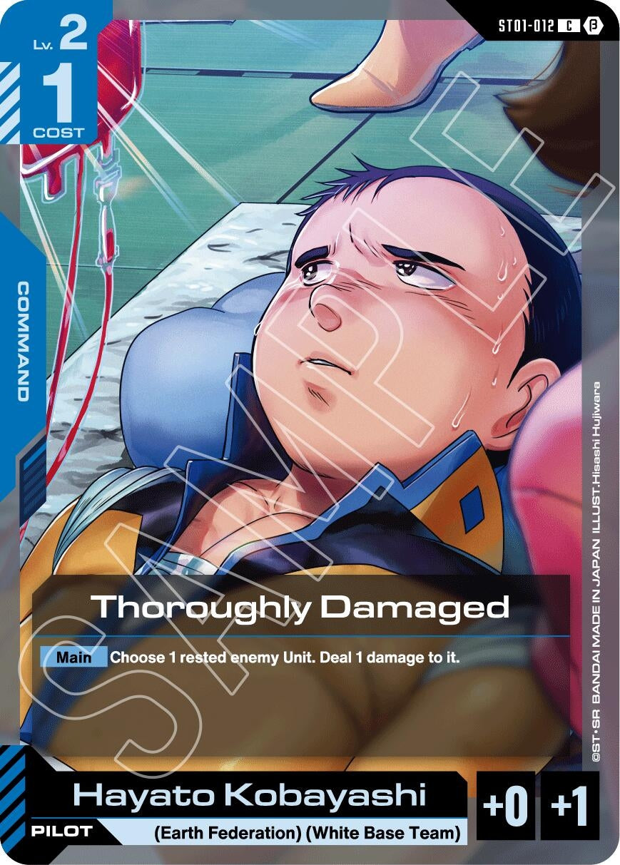 Image for Thoroughly Damaged (ST01-012) (Edition Beta) (GD01_b) - Gundam Card Game