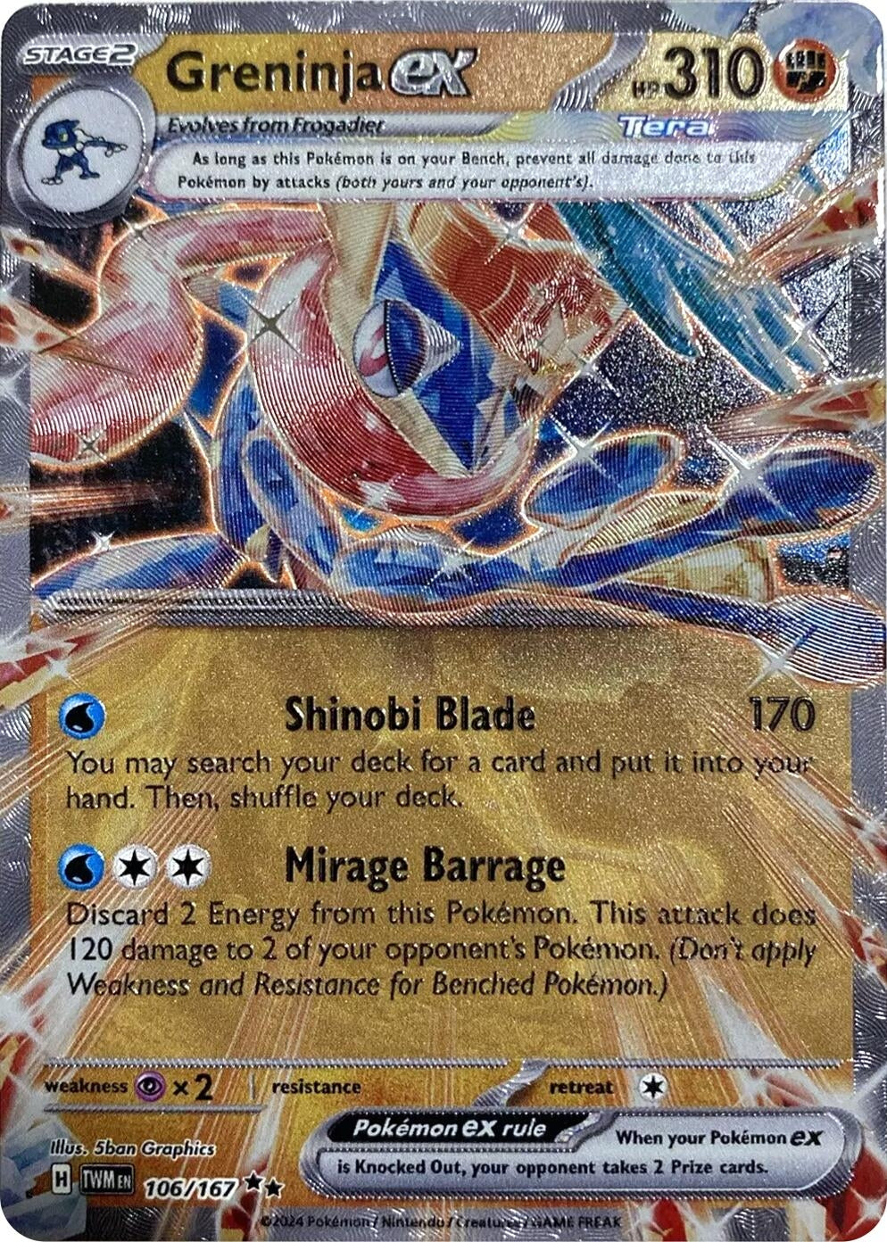 Image for Greninja ex (GameStop Metal Card) (106/167) (Miscellaneous Cards & Products) (MCAP) - Pokemon