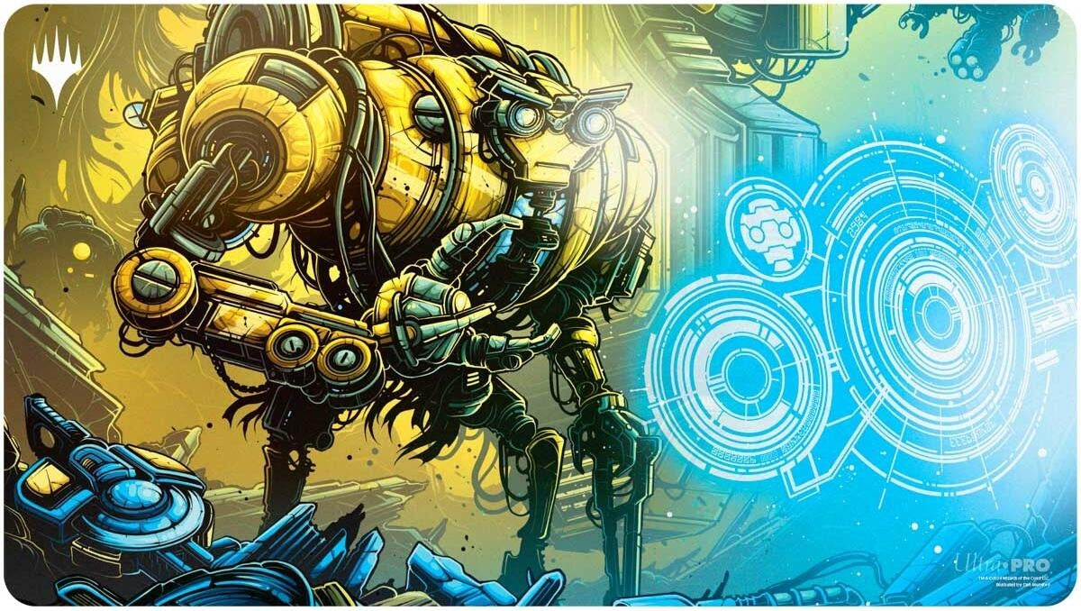 Image for Aetherdrift Playmat for Magic: The Gathering - Borderless Racer 6: Mendicant Core, Guidelight - Playmats