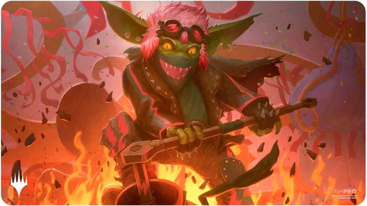 Image for Aetherdrift Playmat for Magic: The Gathering - Borderless Racer 7: Redshift Rocketeer Chief - Playmats