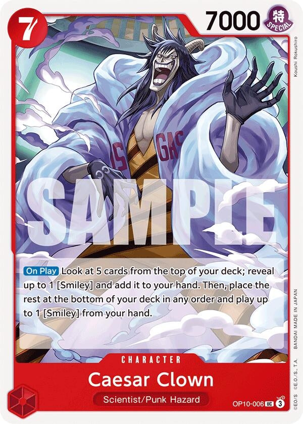 Image for Caesar Clown (006) (OP10-006) (Royal Blood) (OP10) - One Piece Card Game