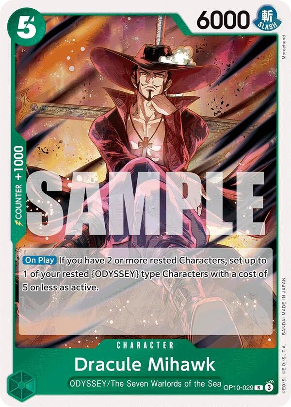 Image for Dracule Mihawk (OP10-029) (Royal Blood) (OP10) - One Piece Card Game