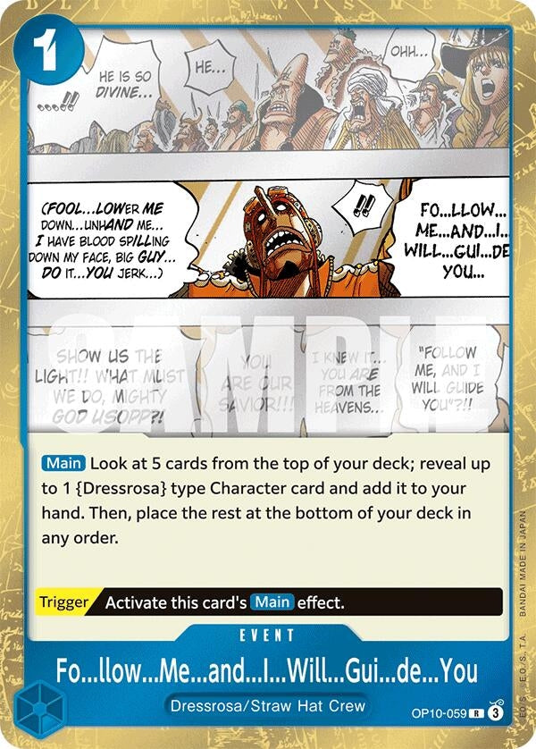 Image for Fo...llow...Me...and...I...Will...Gui...de...You (OP10-059) (Royal Blood) (OP10) - One Piece Card Game