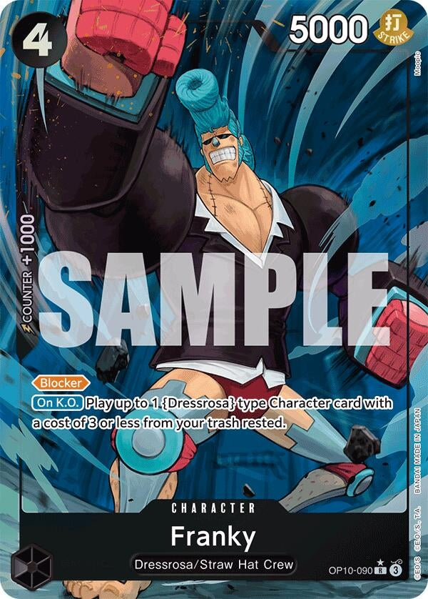 Image for Franky (090) (Parallel) (OP10-090) (Royal Blood) (OP10) - One Piece Card Game