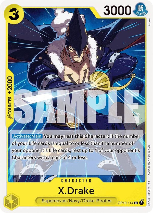 Image for X.Drake (OP10-114) (Royal Blood) (OP10) - One Piece Card Game