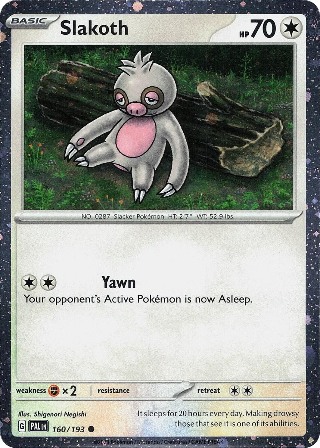 Image for Slakoth (Cosmos Holo) (160/193) (Miscellaneous Cards & Products) (MCAP) - Pokemon