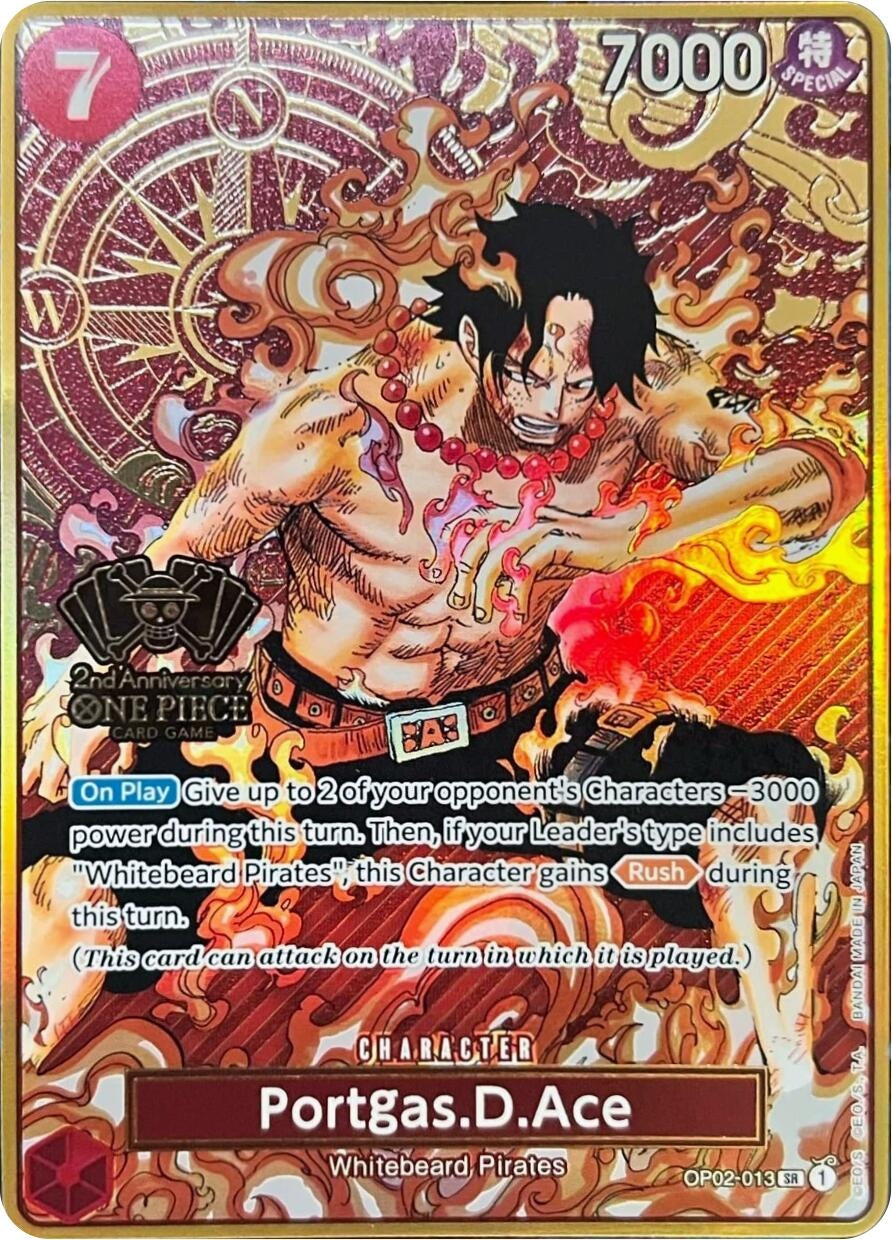Image for Portgas.D.Ace (One Piece Japanese Version 2nd Anniversary Set) (OP02-013) (One Piece Promotion Cards) (OP-PR) - One Piece Card Game