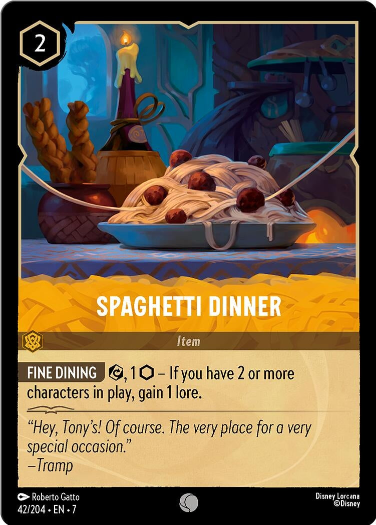 Image for Spaghetti Dinner (42/204) (Archazia's Island) (7) - Disney Lorcana