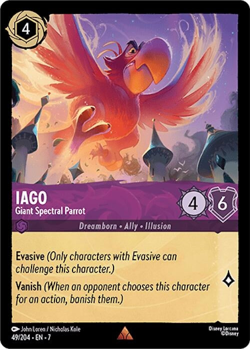Image for Iago - Giant Spectral Parrot (49/204) (Archazia's Island) (7) - Disney Lorcana