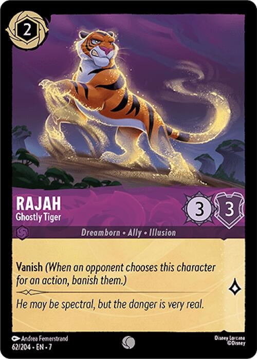 Image for Rajah - Ghostly Tiger (62/204) (Archazia's Island) (7) - Disney Lorcana