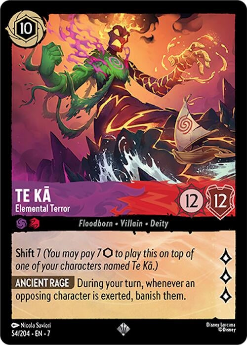 Image for Te Ka - Elemental Terror (54/204) (Archazia's Island) (7) - Disney Lorcana