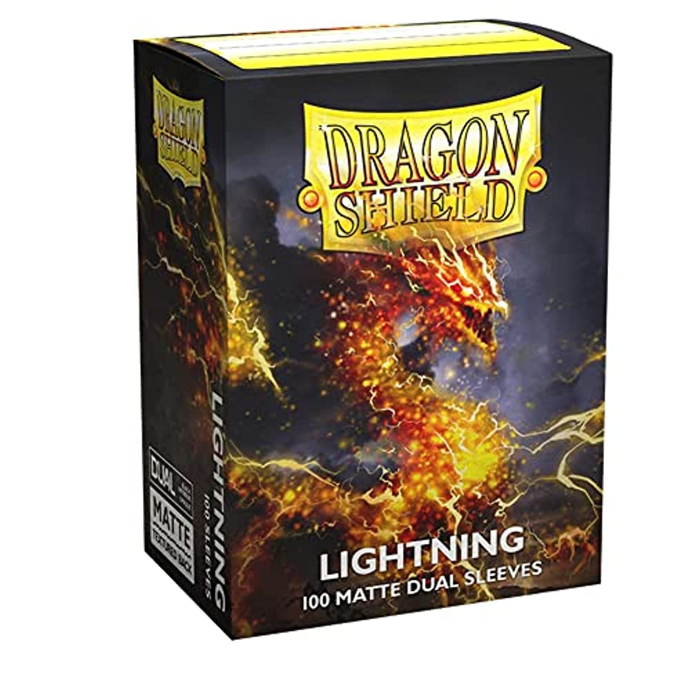 Dragon Shield - Standard 'Lightning' DUAL Matte Sleeves 100 pack - PokeBox USA
