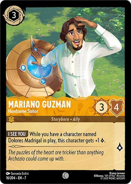 Image for Mariano Guzman - Handsome Suitor (16/204) (Archazia's Island) (7) - Disney Lorcana