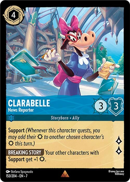 Image for Clarabelle - News Reporter (153/204) (Archazia's Island) (7) - Disney Lorcana
