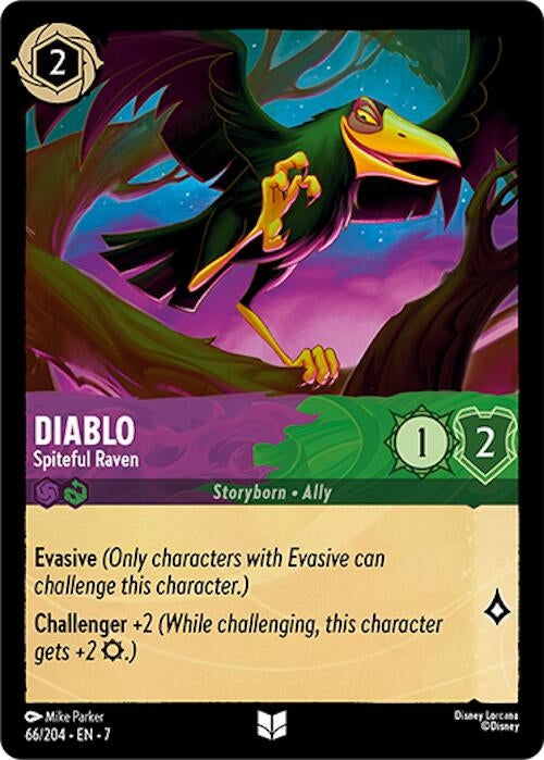 Image for Diablo - Spiteful Raven (66/204) (Archazia's Island) (7) - Disney Lorcana