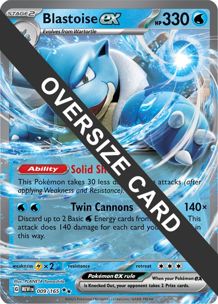 Image for Blastoise ex (009/165) (Jumbo Cards) (PR) - Pokemon
