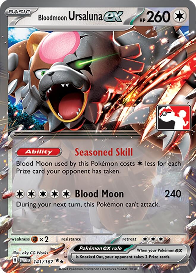 Image for Bloodmoon Ursaluna ex (141/167) (Prize Pack Series Cards) - Pokemon