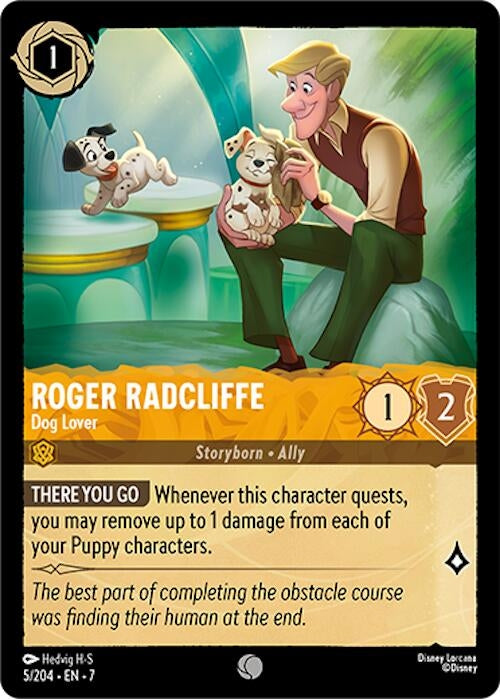 Image for Roger Radcliffe - Dog Lover (5/204) (Archazia's Island) (7) - Disney Lorcana
