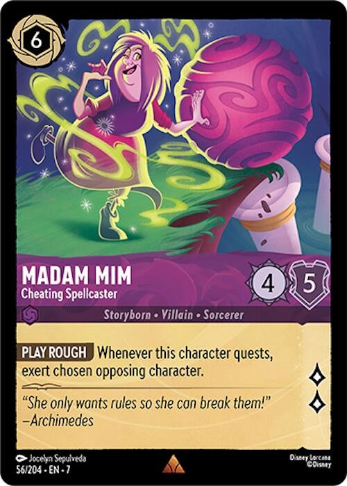 Image for Madam Mim - Cheating Spellcaster (56/204) (Archazia's Island) (7) - Disney Lorcana