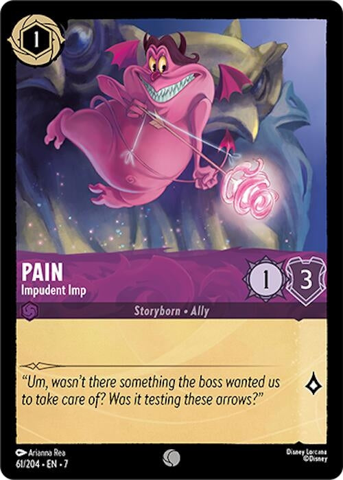 Image for Pain - Impudent Imp (61/204) (Archazia's Island) (7) - Disney Lorcana