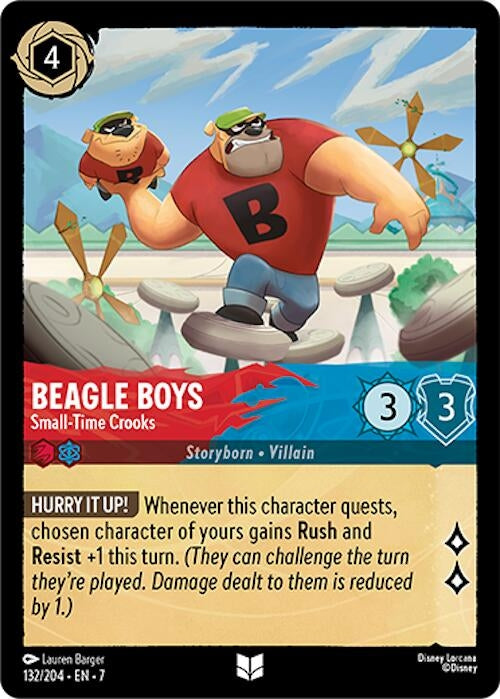 Image for Beagle Boys - Small-Time Crooks (132/204) (Archazia's Island) (7) - Disney Lorcana