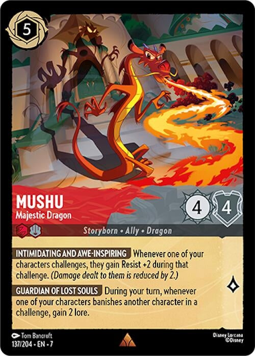 Image for Mushu - Majestic Dragon (137/204) (Archazia's Island) (7) - Disney Lorcana