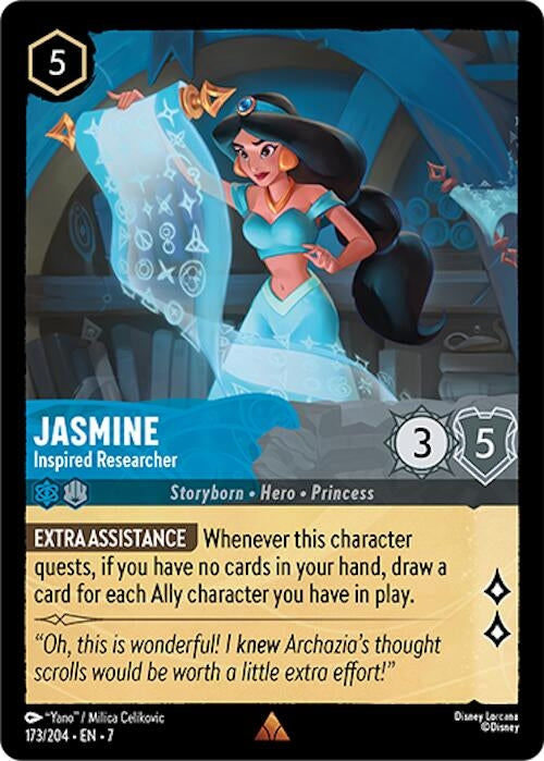 Image for Jasmine - Inspired Researcher (173/204) (Archazia's Island) (7) - Disney Lorcana