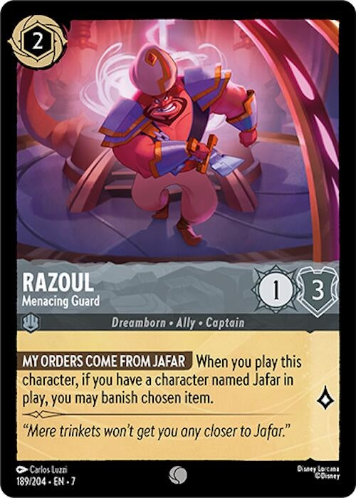 Image for Razoul - Menacing Guard (189/204) (Archazia's Island) (7) - Disney Lorcana