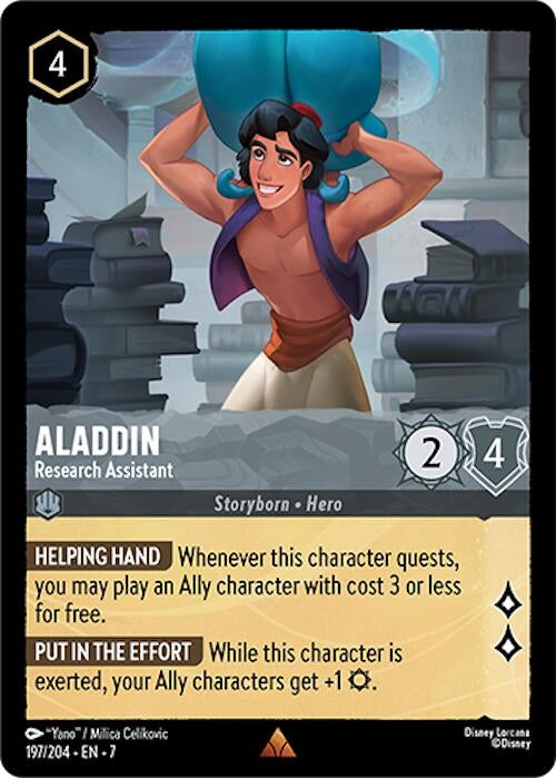 Image for Aladdin - Research Assistant (197/204) (Archazia's Island) (7) - Disney Lorcana