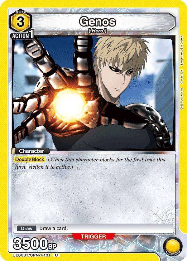 Image for Genos (101) (UE06ST/OPM-1-101) (UE06ST: One Punch Man Starter Deck) (UE06ST) - Union Arena