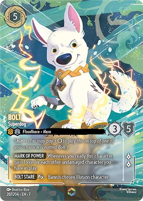 Image for Bolt - Superdog (Enchanted) (207/204) (Archazia's Island) (7) - Disney Lorcana