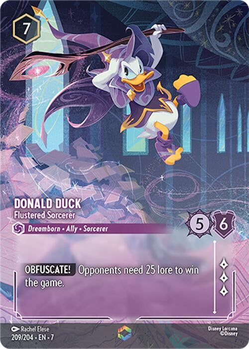 Image for Donald Duck - Flustered Sorcerer (Enchanted) (209/204) (Archazia's Island) (7) - Disney Lorcana