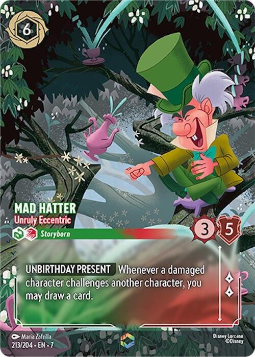 Image for Mad Hatter - Unruly Eccentric (Enchanted) (213/204) (Archazia's Island) (7) - Disney Lorcana