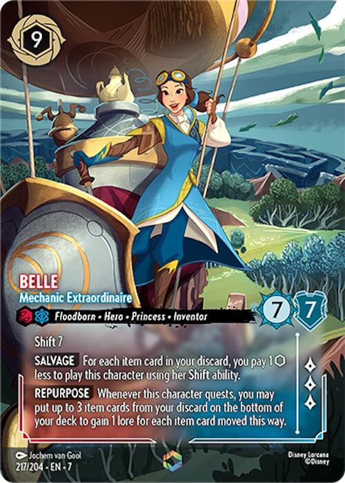 Image for Belle - Mechanic Extraordinaire (Enchanted) (217/204) (Archazia's Island) (7) - Disney Lorcana
