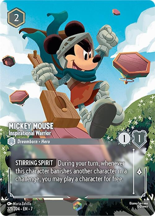 Image for Mickey Mouse - Inspirational Warrior (Enchanted) (221/204) (Archazia's Island) (7) - Disney Lorcana