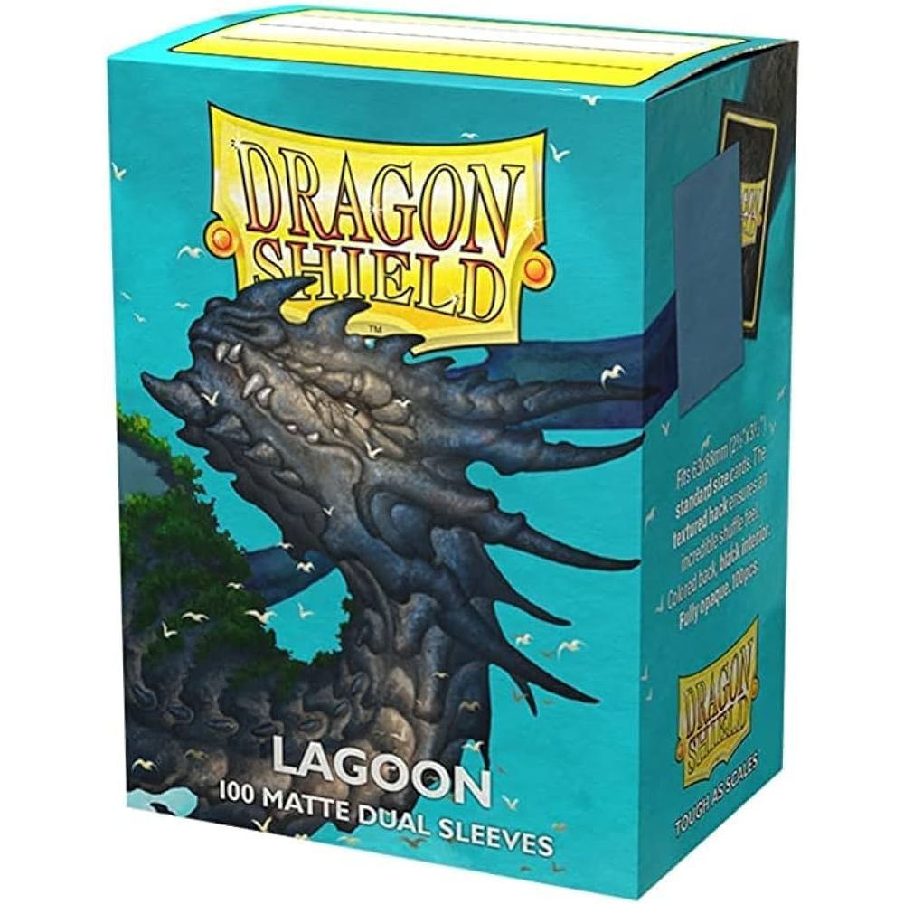 Dragon Shield - Standard 'Lagoon' DUAL Matte Sleeves 100 pack - PokeBox USA