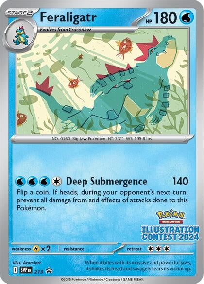 Image for Feraligatr - 213 (Illustration Contest 2024) (213) (SV: Scarlet & Violet Promo Cards) (SVP) - Pokemon