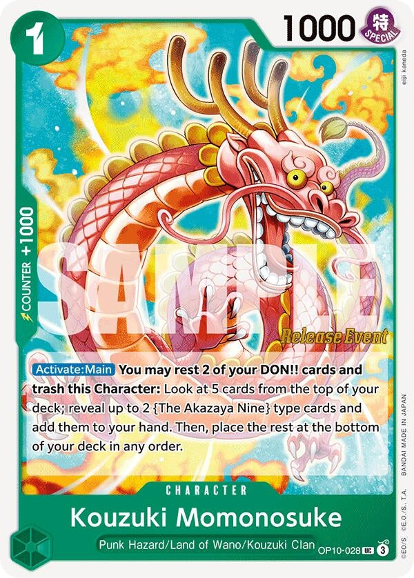 Image for Kouzuki Momonosuke (028) (OP10-028) (Royal Blood Release Event Cards) (OP10 RE) - One Piece Card Game