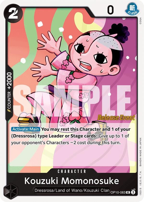Image for Kouzuki Momonosuke (083) (OP10-083) (Royal Blood Release Event Cards) (OP10 RE) - One Piece Card Game