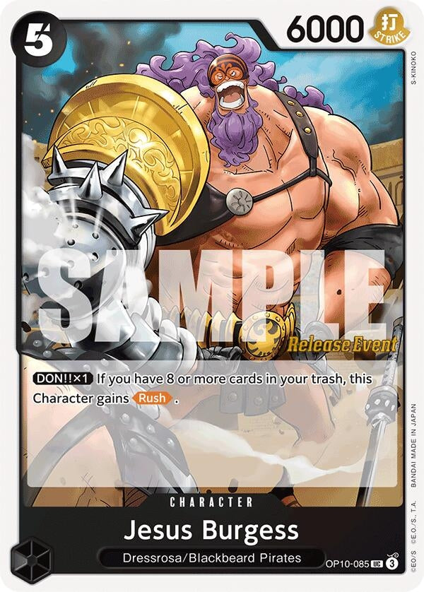 Image for Jesus Burgess (OP10-085) (Royal Blood Release Event Cards) (OP10 RE) - One Piece Card Game
