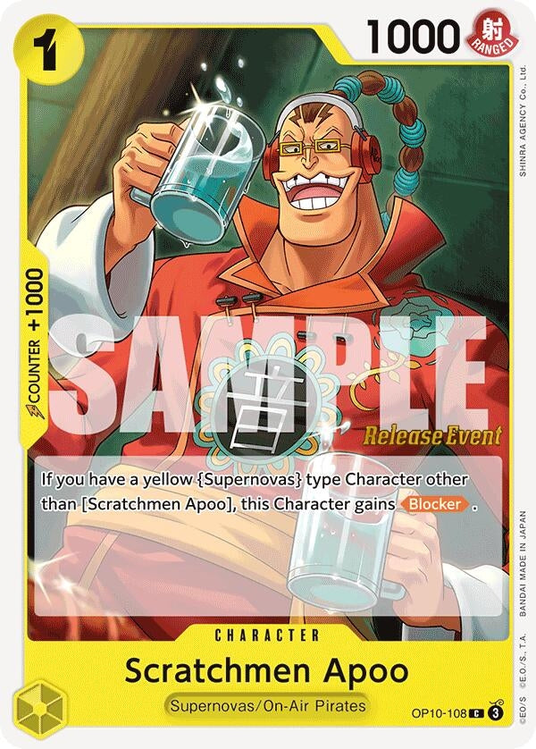 Image for Scratchmen Apoo (OP10-108) (Royal Blood Release Event Cards) (OP10 RE) - One Piece Card Game