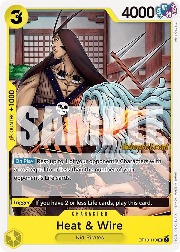 Image for Heat & Wire (OP10-110) (Royal Blood Release Event Cards) (OP10 RE) - One Piece Card Game