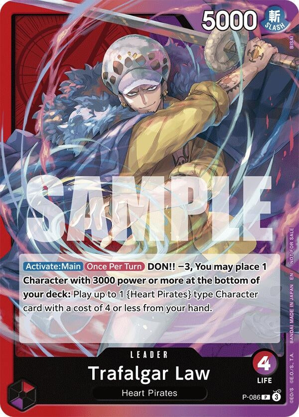 Image for Trafalgar Law (OP10 Release Event) (P-086) (One Piece Promotion Cards) (OP-PR) - One Piece Card Game